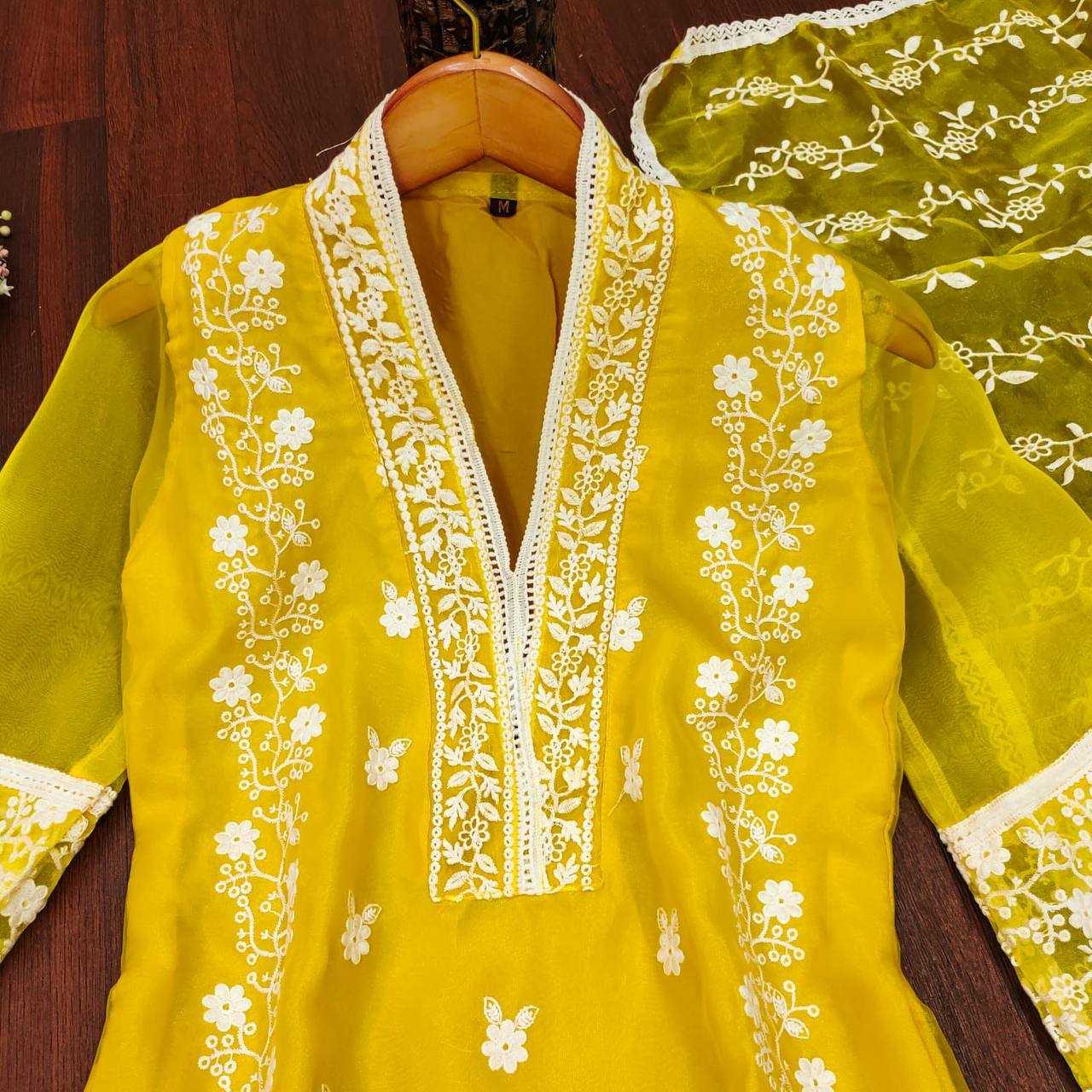 Organza Kesh211 Ldy21 Suits & Dreeses Islamic Clothing  Ladies Pakistani Embroidery Long Kurtis Suits