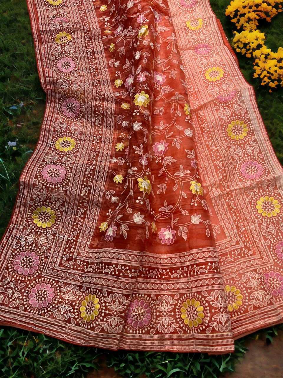 Organza Mpl Power Sarees  Organza Fancy Printed Sarees