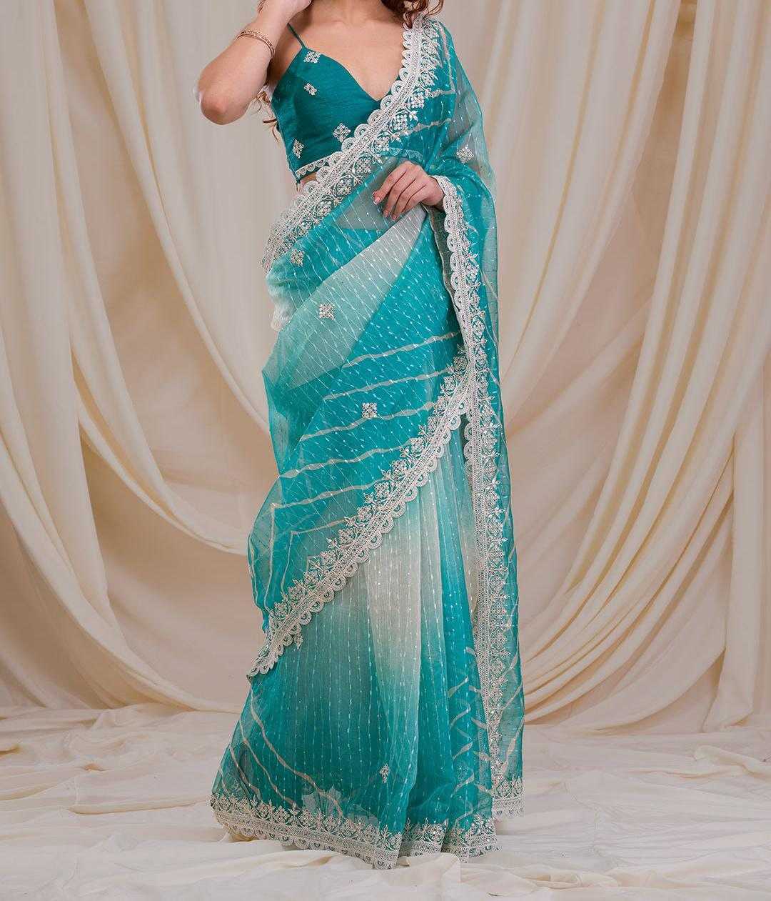 Organza Rae Cut  Saree