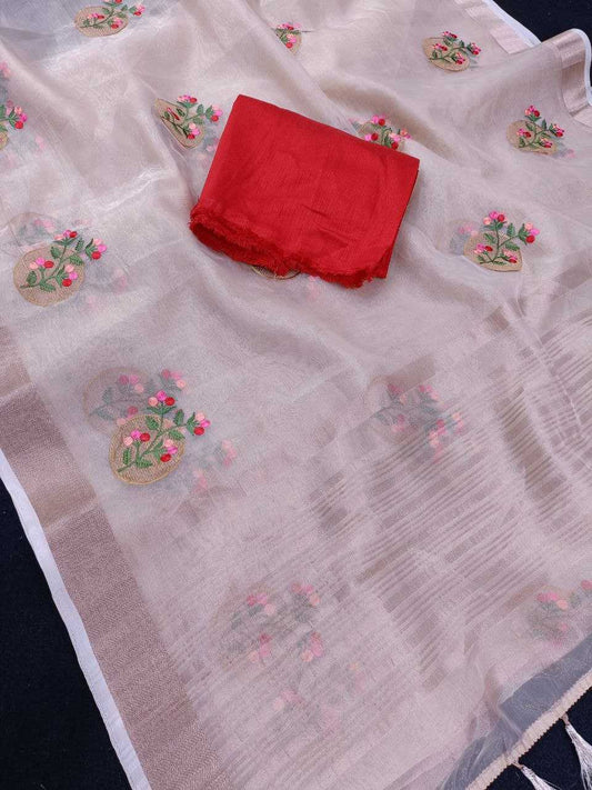 Organza Rae Raw  Sarees