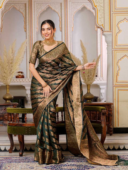 Organza Ral 1001 Sarees  Organza Party Wear Fancy Sarees