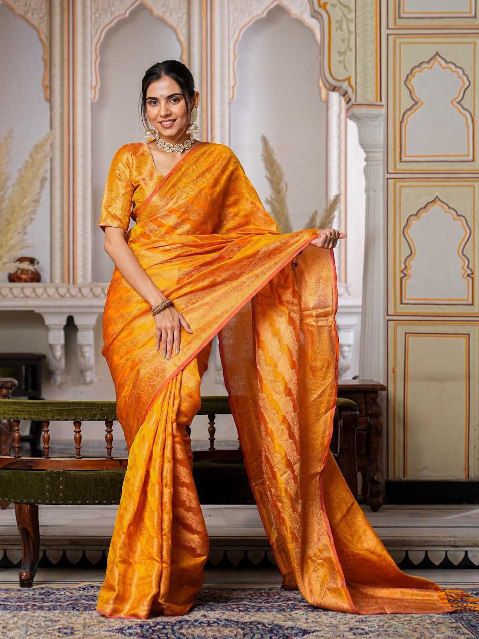 Organza Ral 1001 Sarees  Organza Party Wear Fancy Sarees