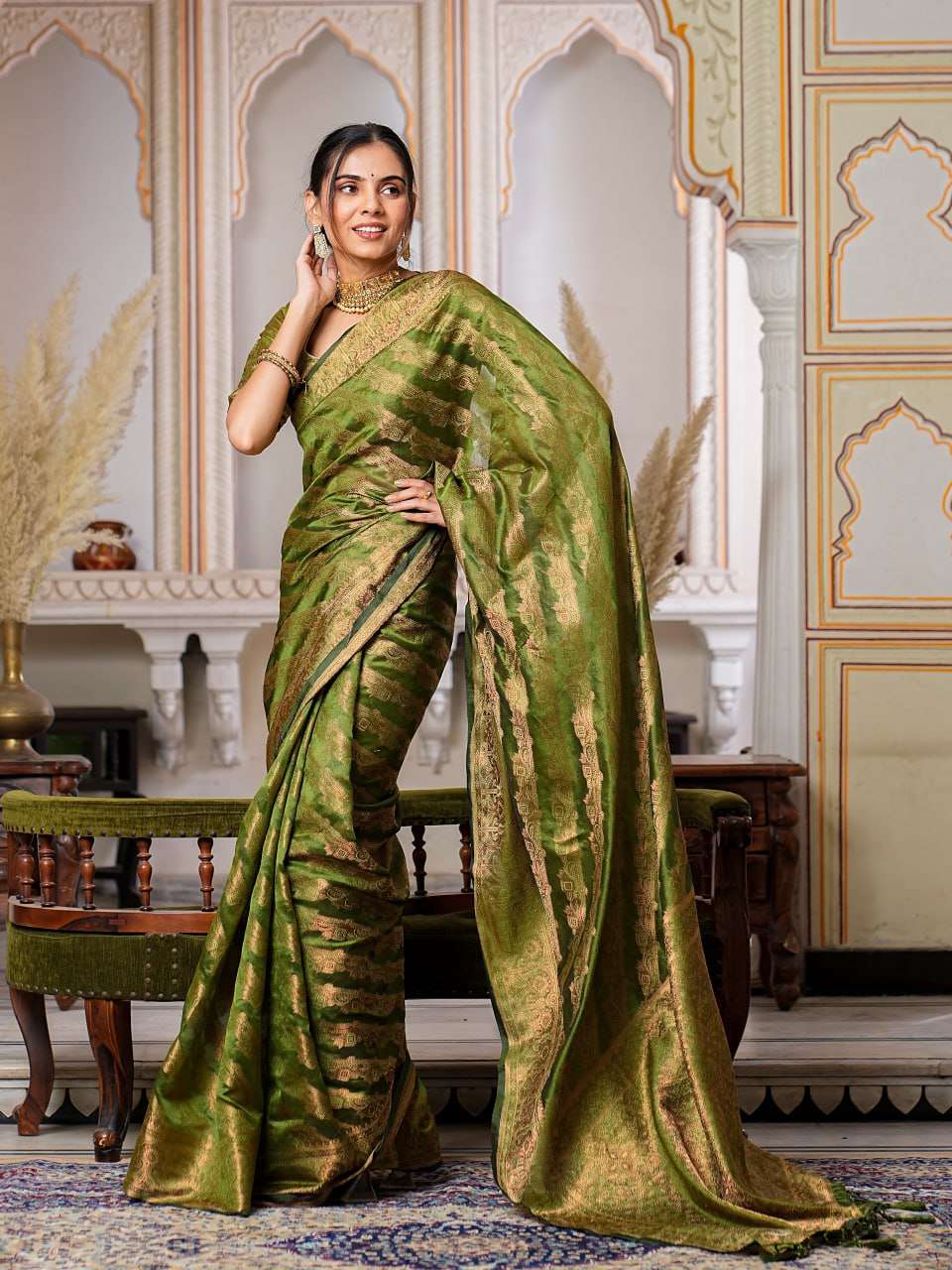 Organza Ral 1001 Sarees  Organza Party Wear Fancy Sarees