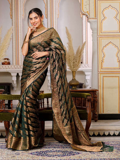 Organza Ral 1001 Sarees  Organza Party Wear Fancy Sarees