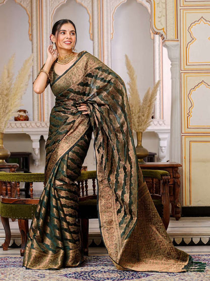 Organza Ral 1001 Sarees  Organza Party Wear Fancy Sarees