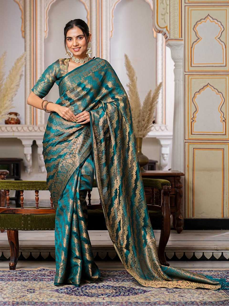 Organza Ral 1002 Sarees  Organza Fancy Ladies Sarees