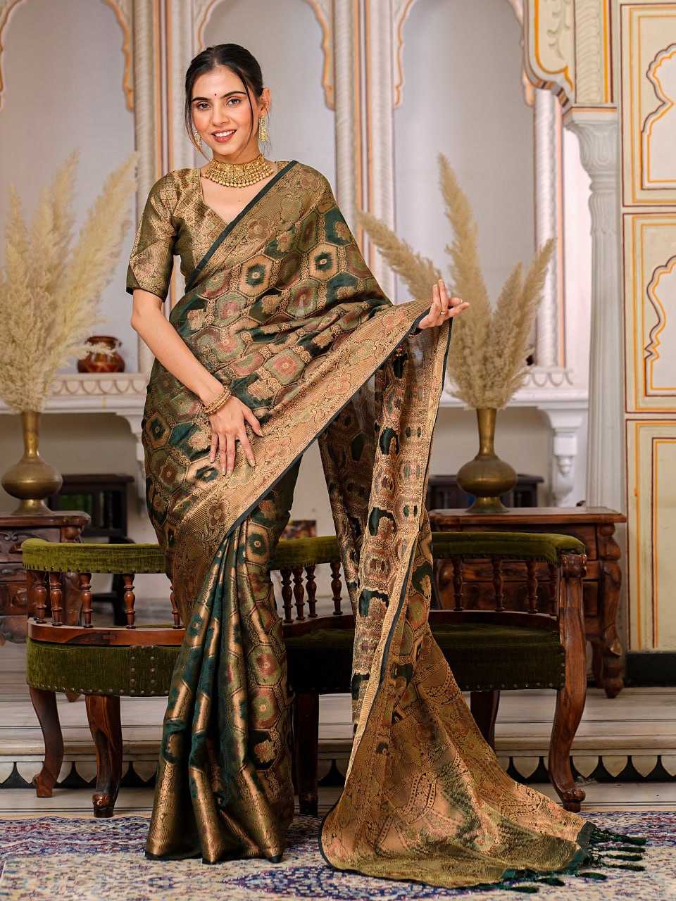 Organza Ral 1003 Sarees  Organza Fancy Ladies Sarees