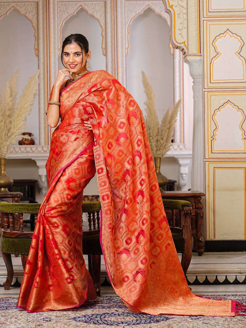 Organza Ral 1003 Sarees  Organza Fancy Ladies Sarees