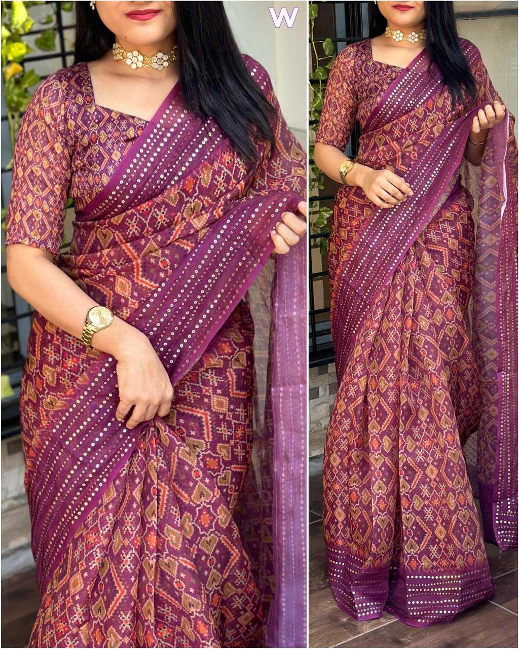 Organza  Rat Shyna  Saree