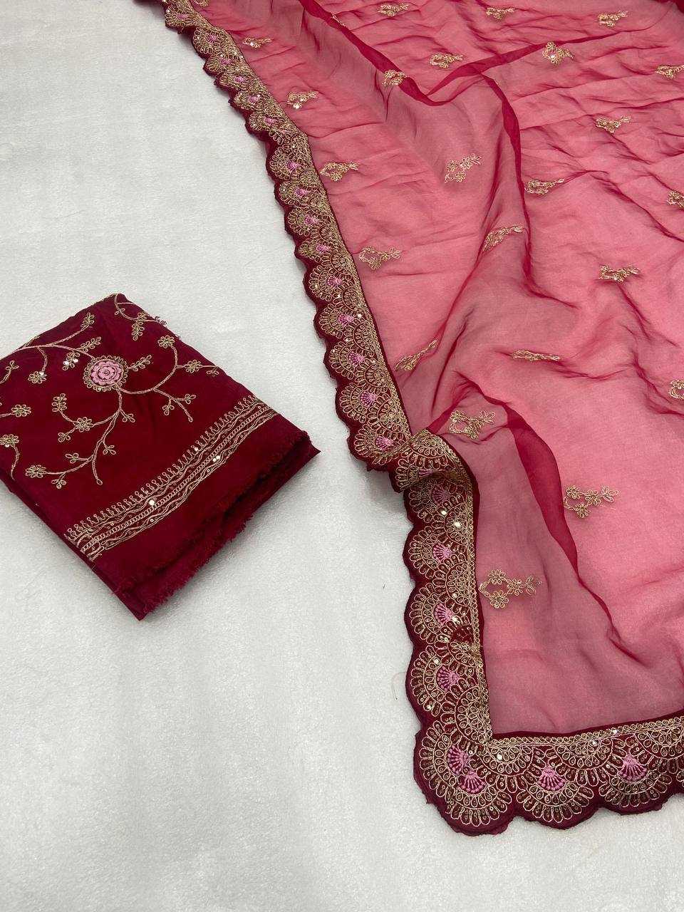 Organza Rgf 01 Sarees  Organza Sequence Embroidery Sarees