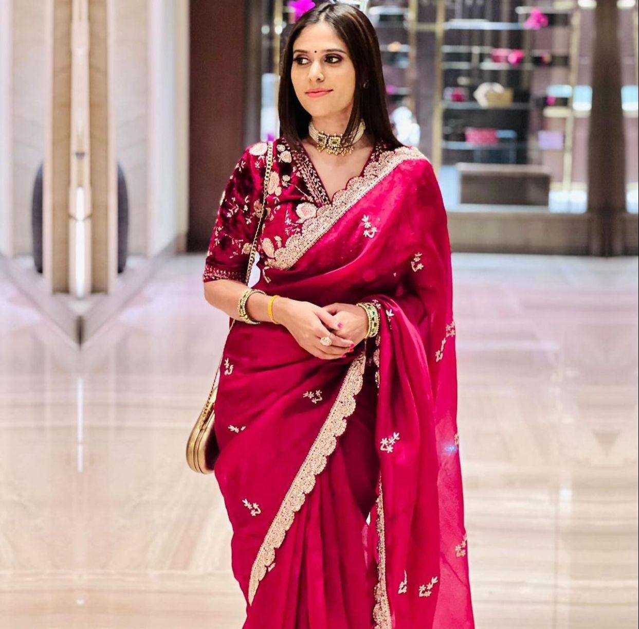 Organza Rgf 01 Sarees  Organza Sequence Embroidery Sarees