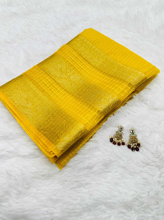 Organza Rin104 Ape59 Sarees  Organza Jacquard Zari Border Sarees