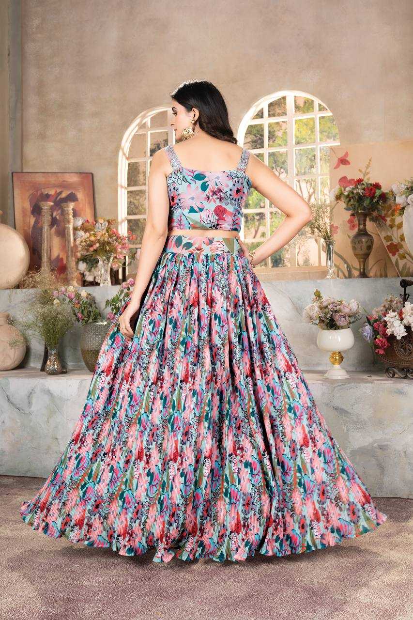 Organza Rin114 9235 Lehengas  Fancy Printed Lehengas