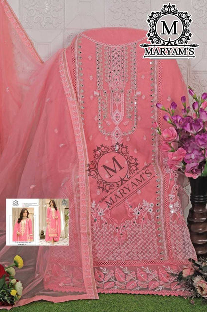 Organza Rin129 1824 Suits & Dresses  Embroidery Semi Stitched Ladies Long Kurti Suits Manufacture