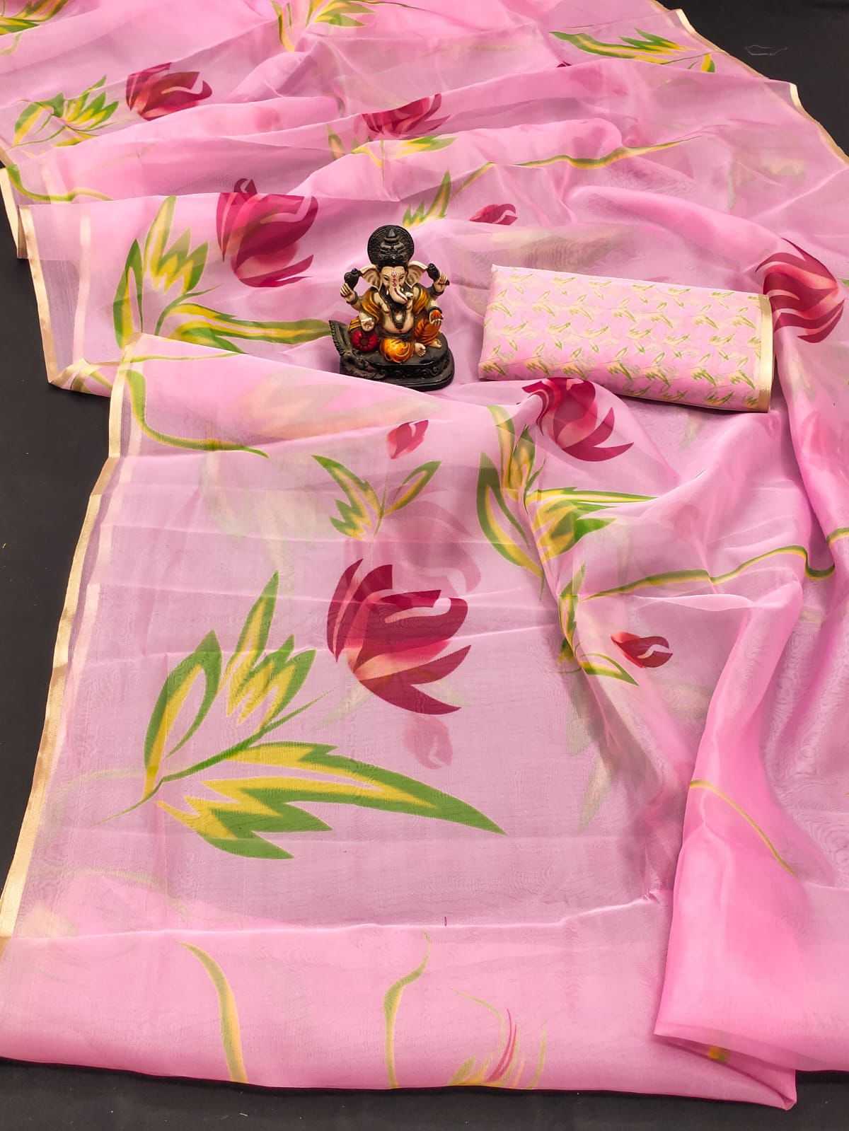 Organza Rin183 Vrinda Sarees  Organza Printed Ladies Sarees