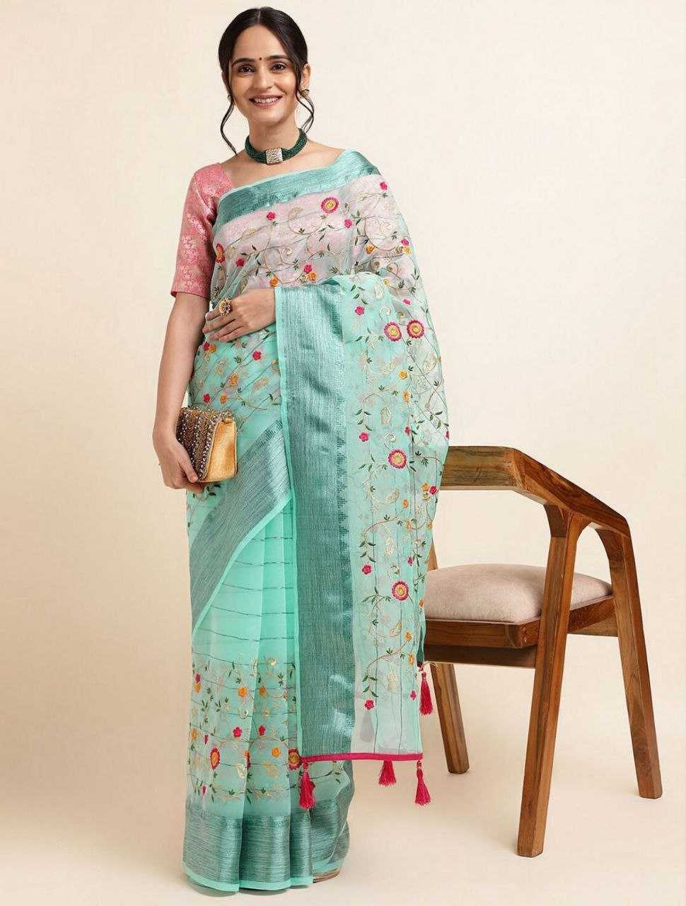 Organza Rvt 483  Saree