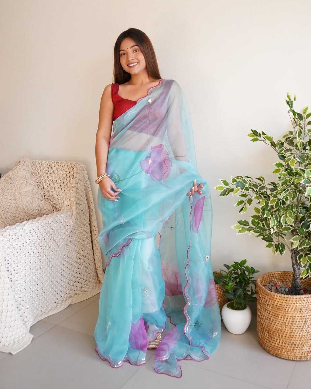 Organza  Sarees Rvsg  Aaru  Saree