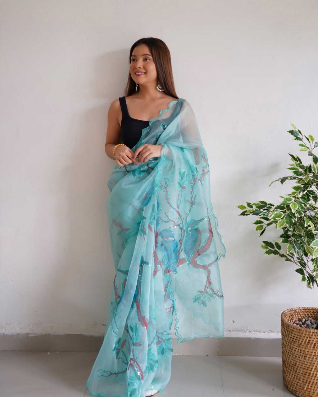 Organza  Sarees Rvsg  Jungle  Saree