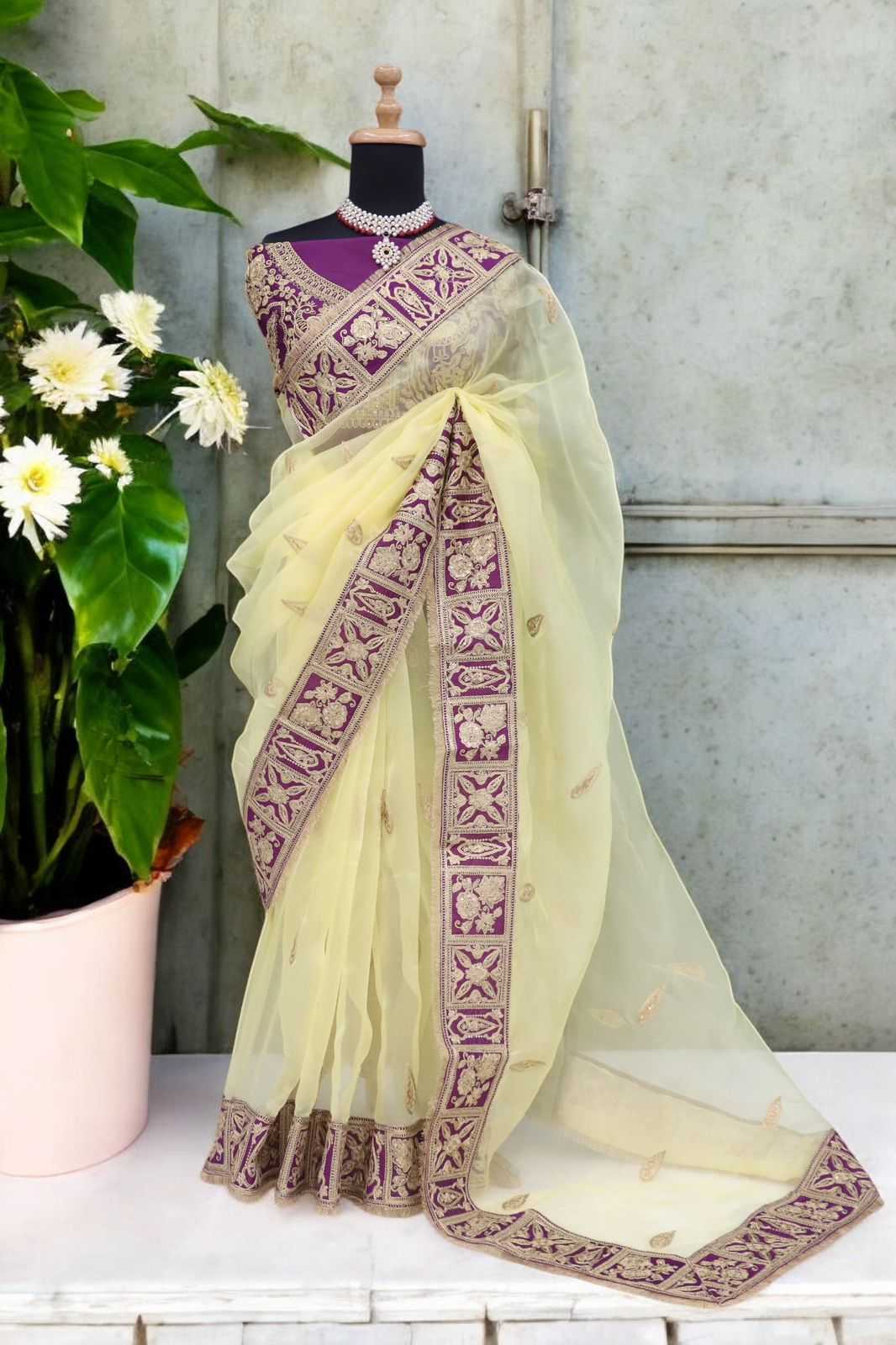 Organza Silk Kesh106 Torani Sarees  Organza Sequence Embroidered Sarees