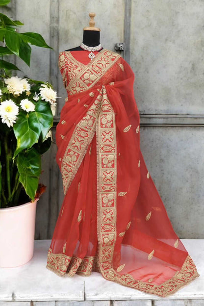 Organza Silk Kesh106 Torani Sarees  Organza Sequence Embroidered Sarees