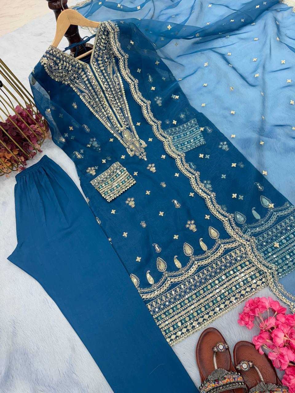 Organza Silk Kesh141 162 Suits & Dresses Islamic Clothing  Pakistani Embroidery Ladies Silk Wedding Suits