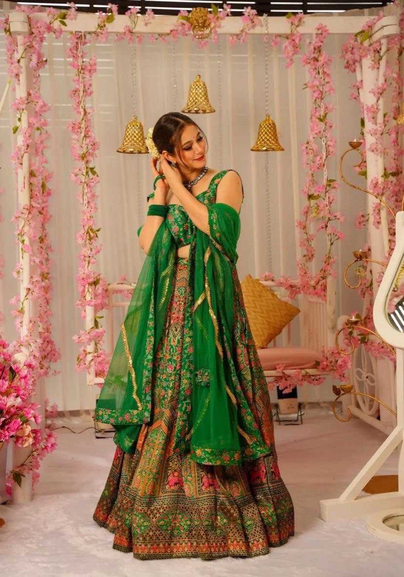 Organza Silk Kesh154 258 Lehengas  Fancy Silk Printed Lehengas