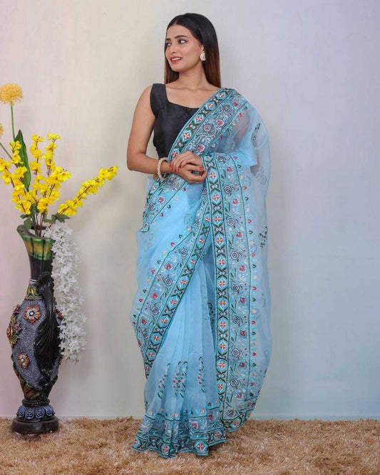 Organza Silk Mpl 15 Sarees  Organza Fancy Sarees