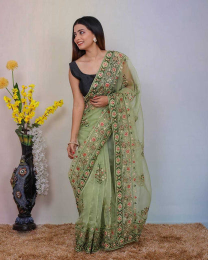 Organza Silk Mpl 15 Sarees  Organza Fancy Sarees