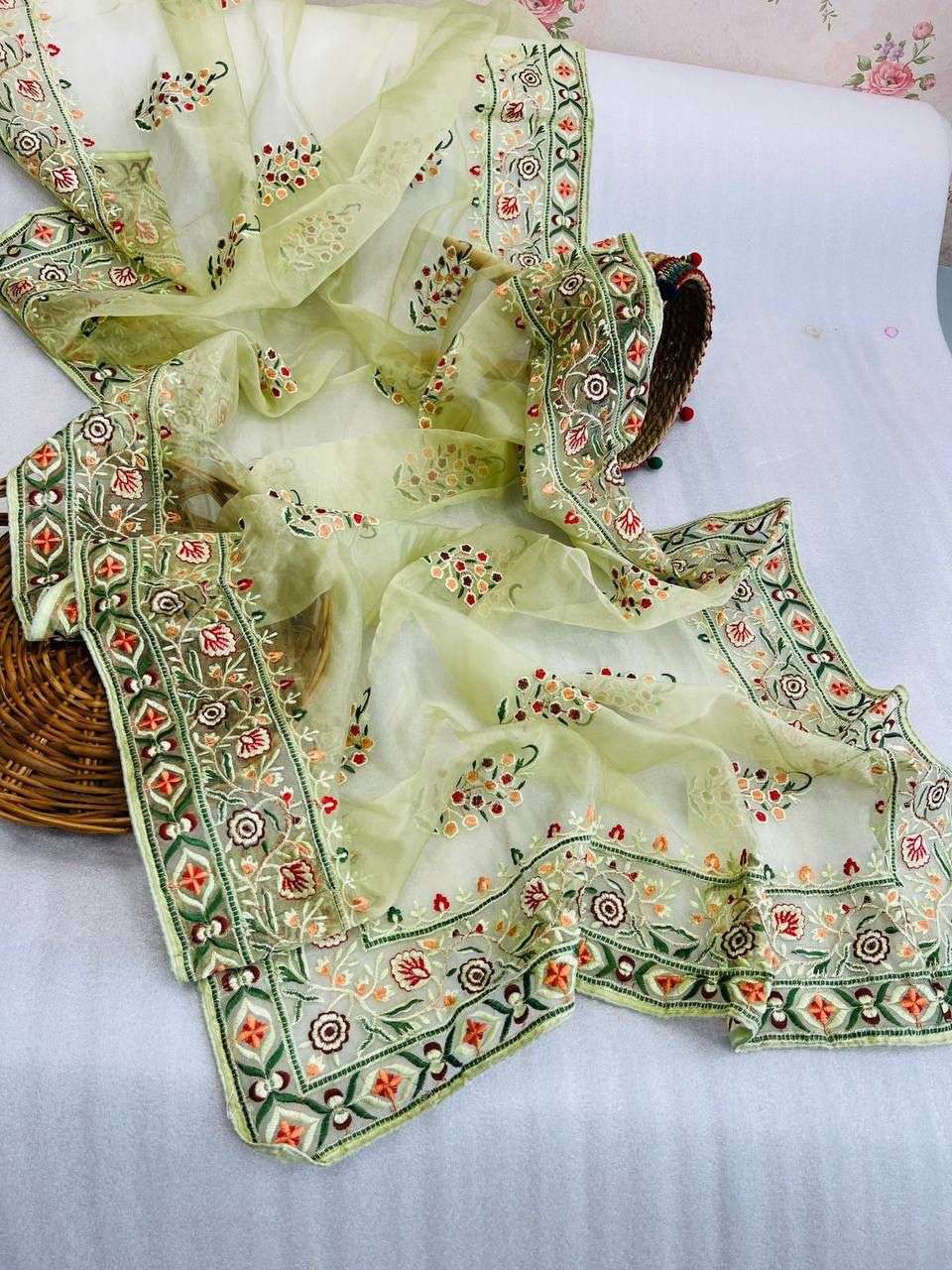 Organza Silk Mpl 15 Sarees  Organza Fancy Sarees