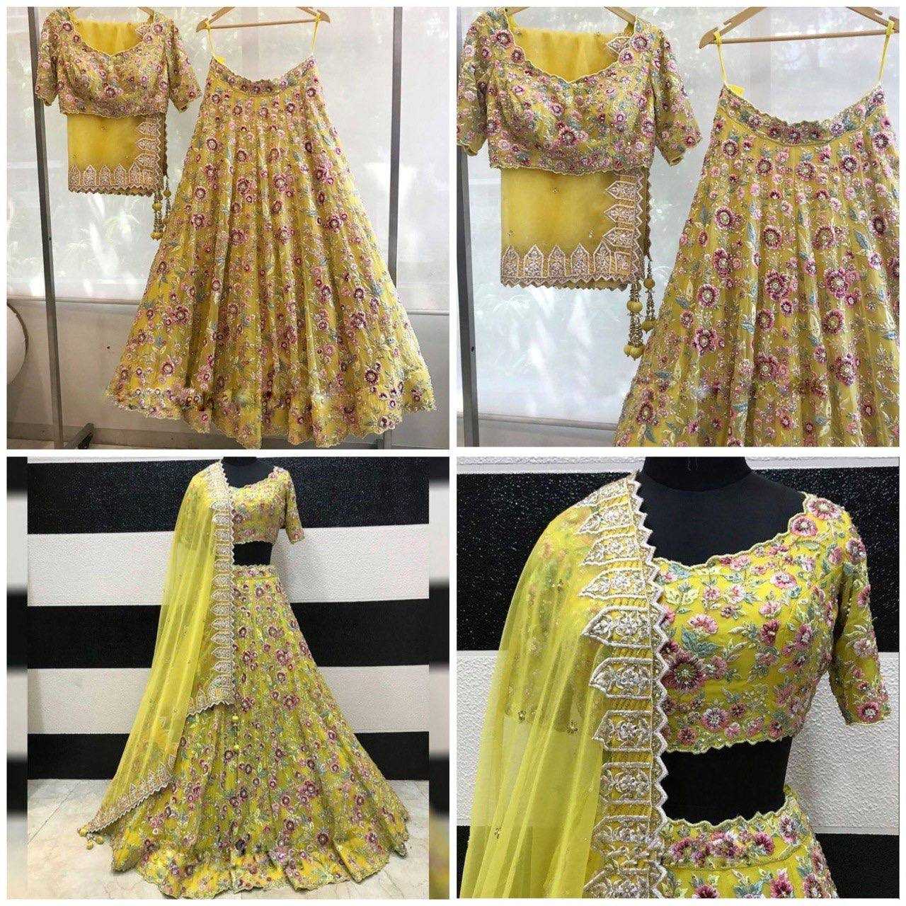 Organza Silk Rin108 1429 Lehengas  Designer Fancy Embroidered Lehengas