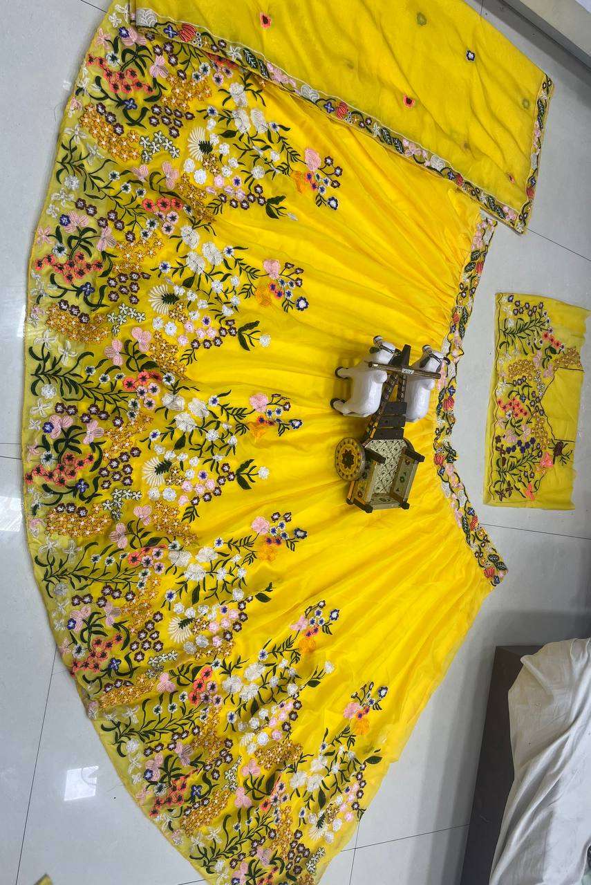 Organza Silk Rin108 1577 Lehengas  Fancy Traditional Embroidered Lehengas