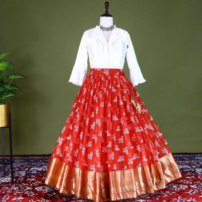 Organza Silk Rin119 7105 Lehengas  Silk Traditional Printed Lehengas