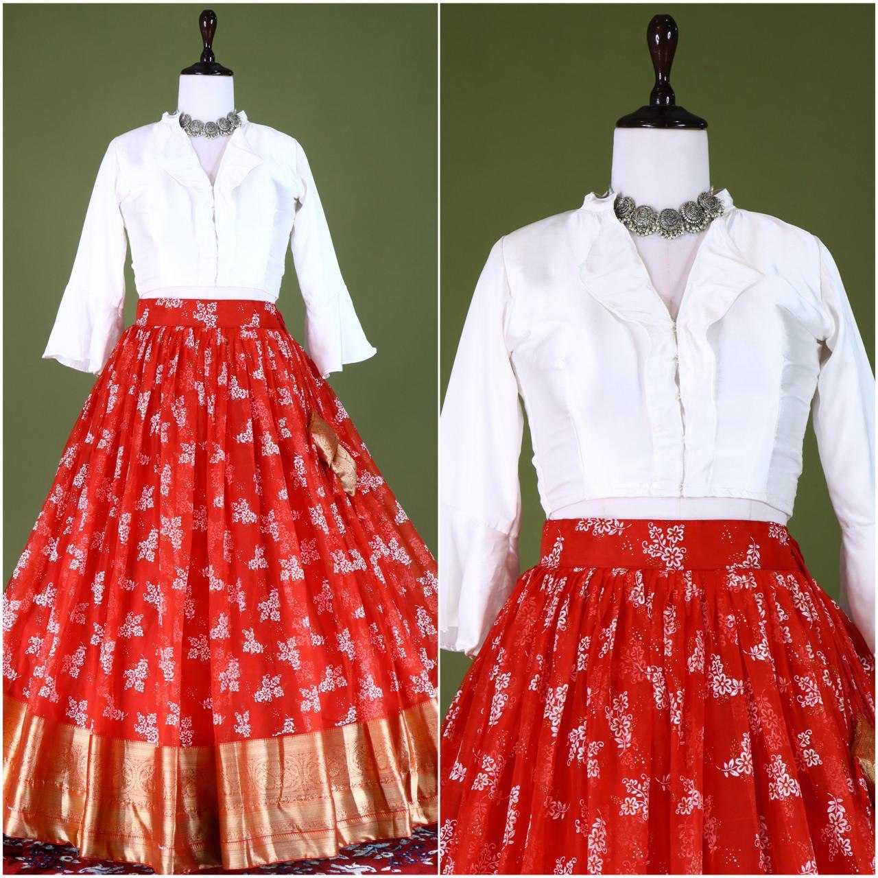 Organza Silk Rin119 7105 Lehengas  Silk Traditional Printed Lehengas