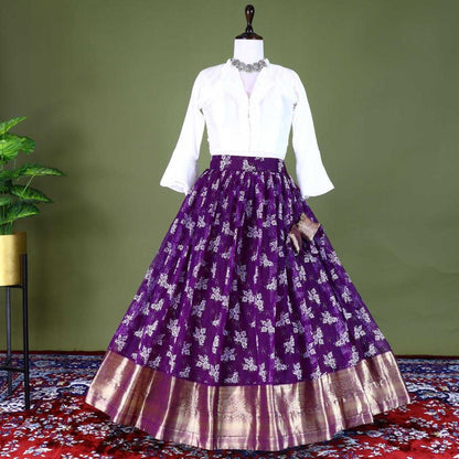 Organza Silk Rin119 7105 Lehengas  Silk Traditional Printed Lehengas