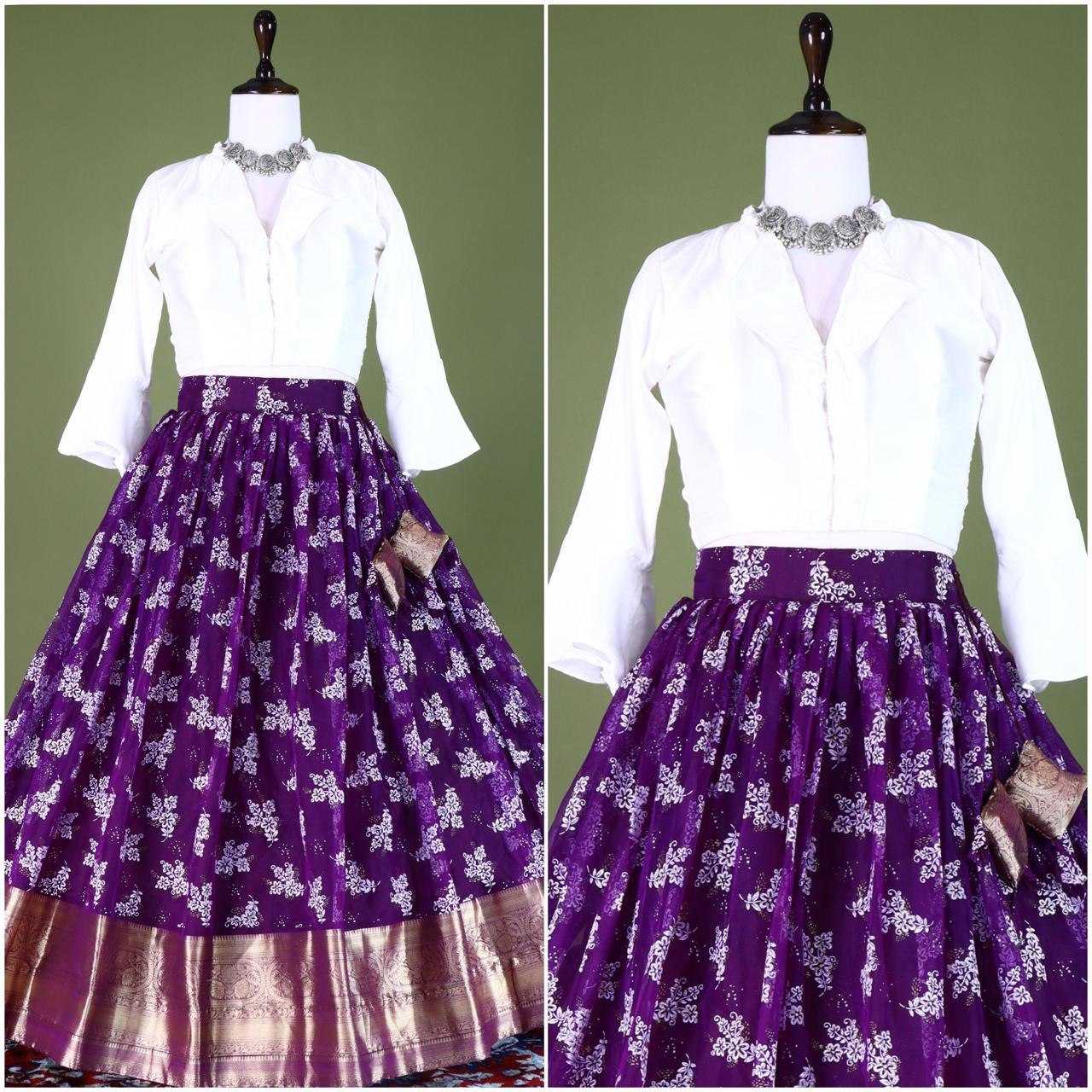 Organza Silk Rin119 7105 Lehengas  Silk Traditional Printed Lehengas