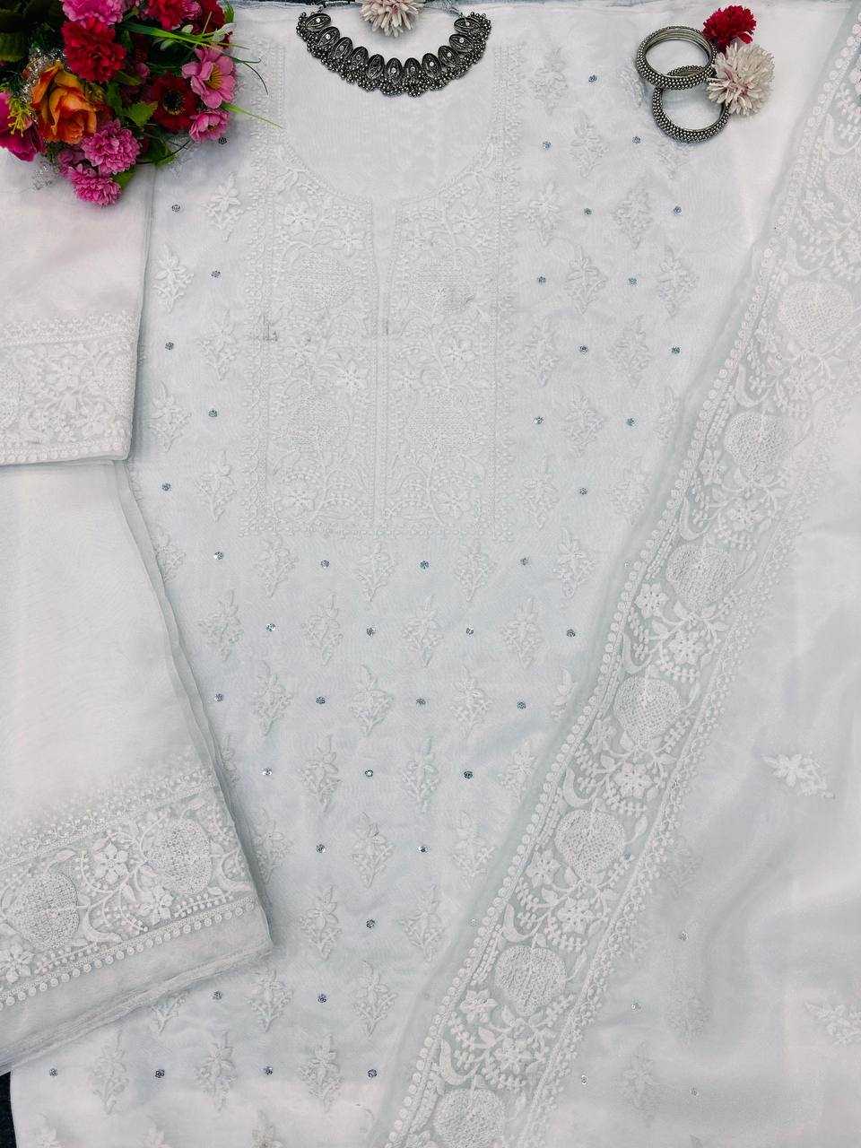 Organza Silk Rin133 1446 Suits & Dresses  Unstitiched Suits