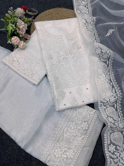 Organza Silk Rin133 1446 Suits & Dresses  Unstitiched Suits