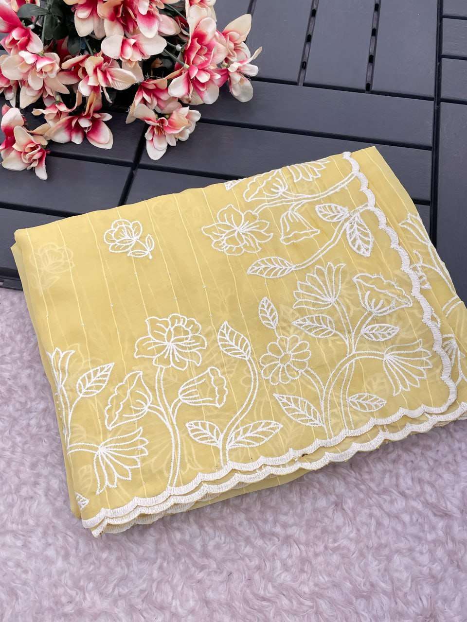 Organza Silk Rin163 Rae24 Sarees  Organza Kashmiri Cutwork Viscose Sarees