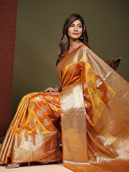 Organza Silk Rmnx Revati Sarees  Organza Ladies Zari Border Sarees