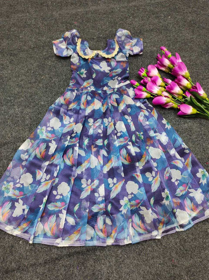 Organza Silk Rpvr Design Kids Wear  Kids Gowns