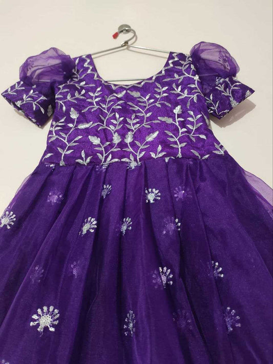 Organza Silk Rpvr Launcing Kids Wear  Kids Gowns