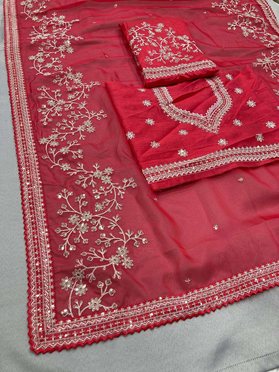 Organza Silk Rvl Anjali2 Sarees  Organza Embroidered Sarees