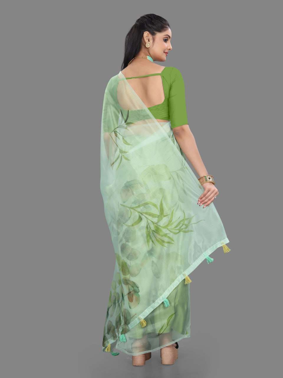 Organza Srrt Organza Digital Sarees  Printed Ladies Organza Sarees