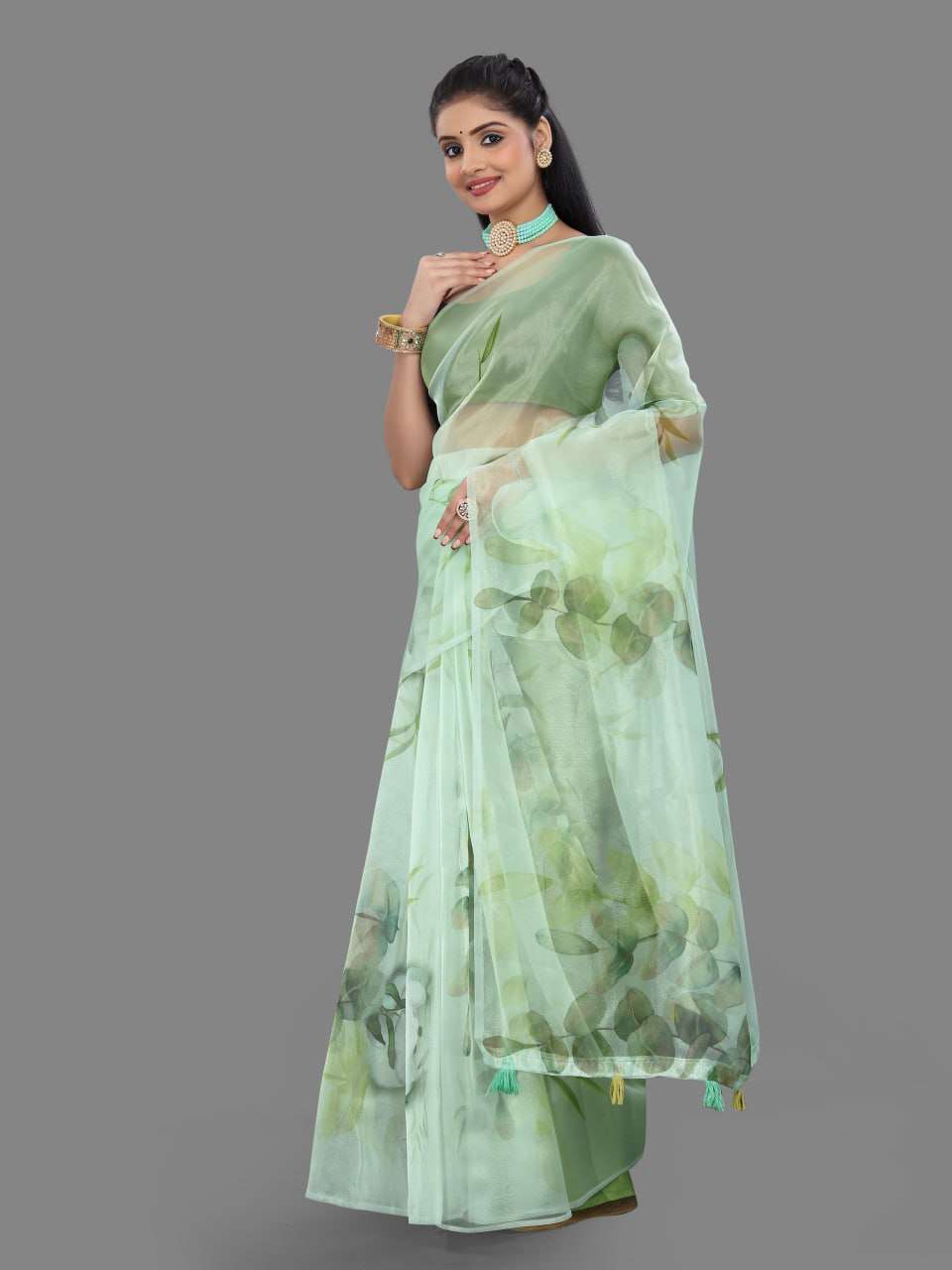 Organza Srrt Organza Digital Sarees  Printed Ladies Organza Sarees