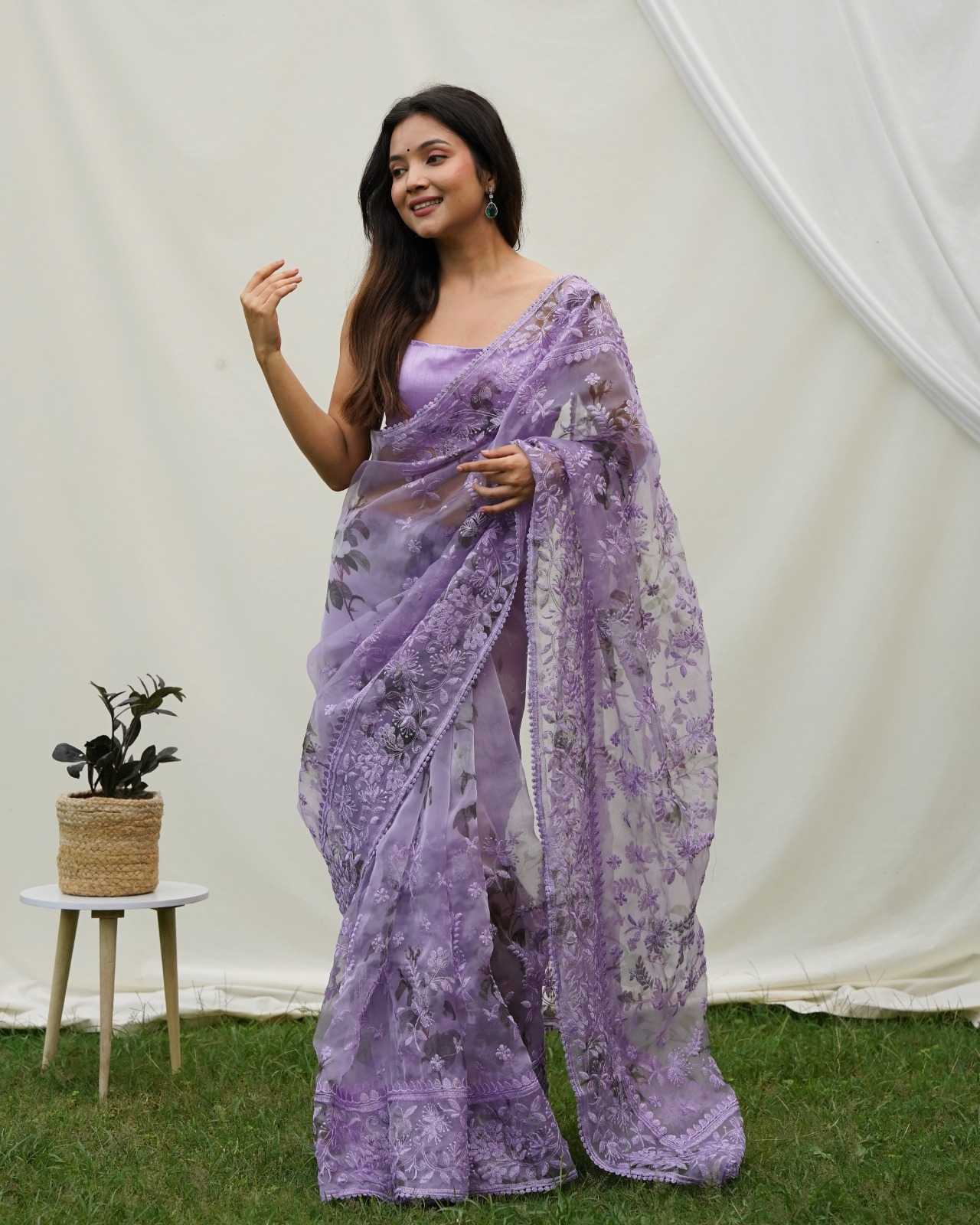 Organza Vsg Panihari  Sarees