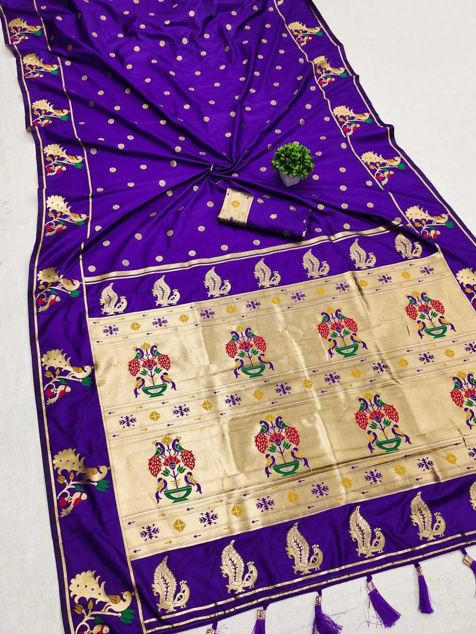 Paitahni Silk Rin150 Avantika Gold Silk Sarees  Paithani Soft Silk Traditional Silk Pure Zari Silk Sarees