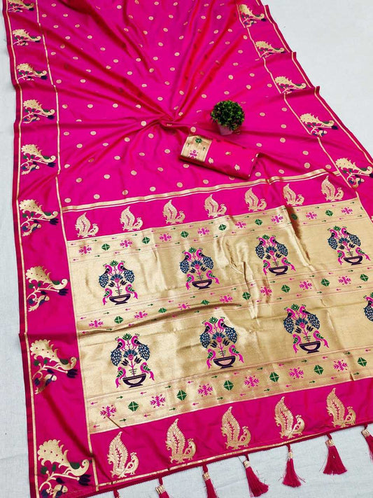 Paitahni Silk Rin150 Avantika Gold Silk Sarees  Paithani Soft Silk Traditional Silk Pure Zari Silk Sarees