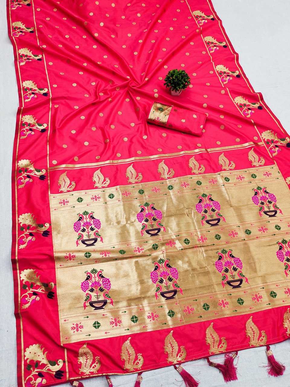 Paitahni Silk Rin150 Avantika Gold Silk Sarees  Paithani Soft Silk Traditional Silk Pure Zari Silk Sarees