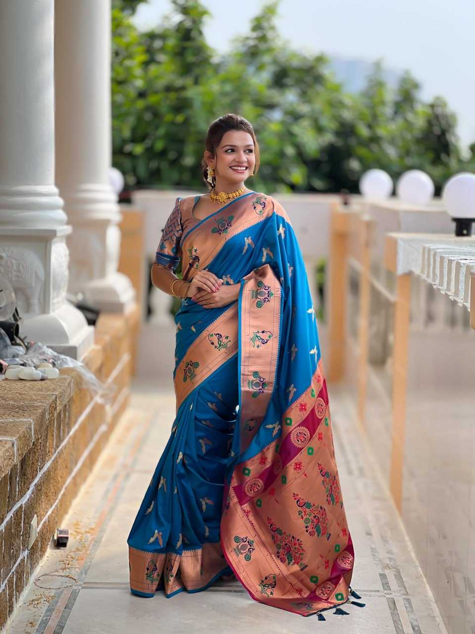 Paitahni Silk Rin150  Love Bird Silk Sarees  Paithani Soft Silk Traditional Silk Pure Zari Silk Sarees