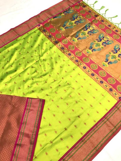 Paithani Silk Kesh182 Rumion Silk Sarees  Paithani Kanjeevaram Silk Soft Silk Sarees